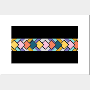 Pastel colours geometric pattern Posters and Art